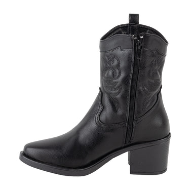 Botas Vaqueras con Tacón Alto Fratello Color Negro para Mujer 0124