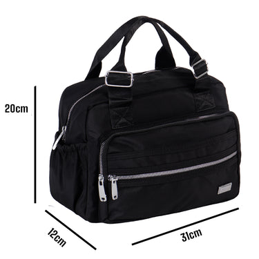 Bolso Casual Fratello Color Negro Para Mujer Kr32 Negro Lisa Níquel Negro