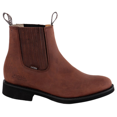 Bota Botín Roper De Piel En Color Café Para Hombre 0555