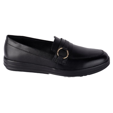 Zapato Confort Flexi De Piel Color Negro Para Mujer 109408