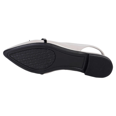 Flats De Tacón Ancho Fratello Color Blanco Para Mujer 0306