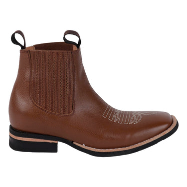 Botín Vaquero Bordados Fratello Color Coñac Para Hombre 1090